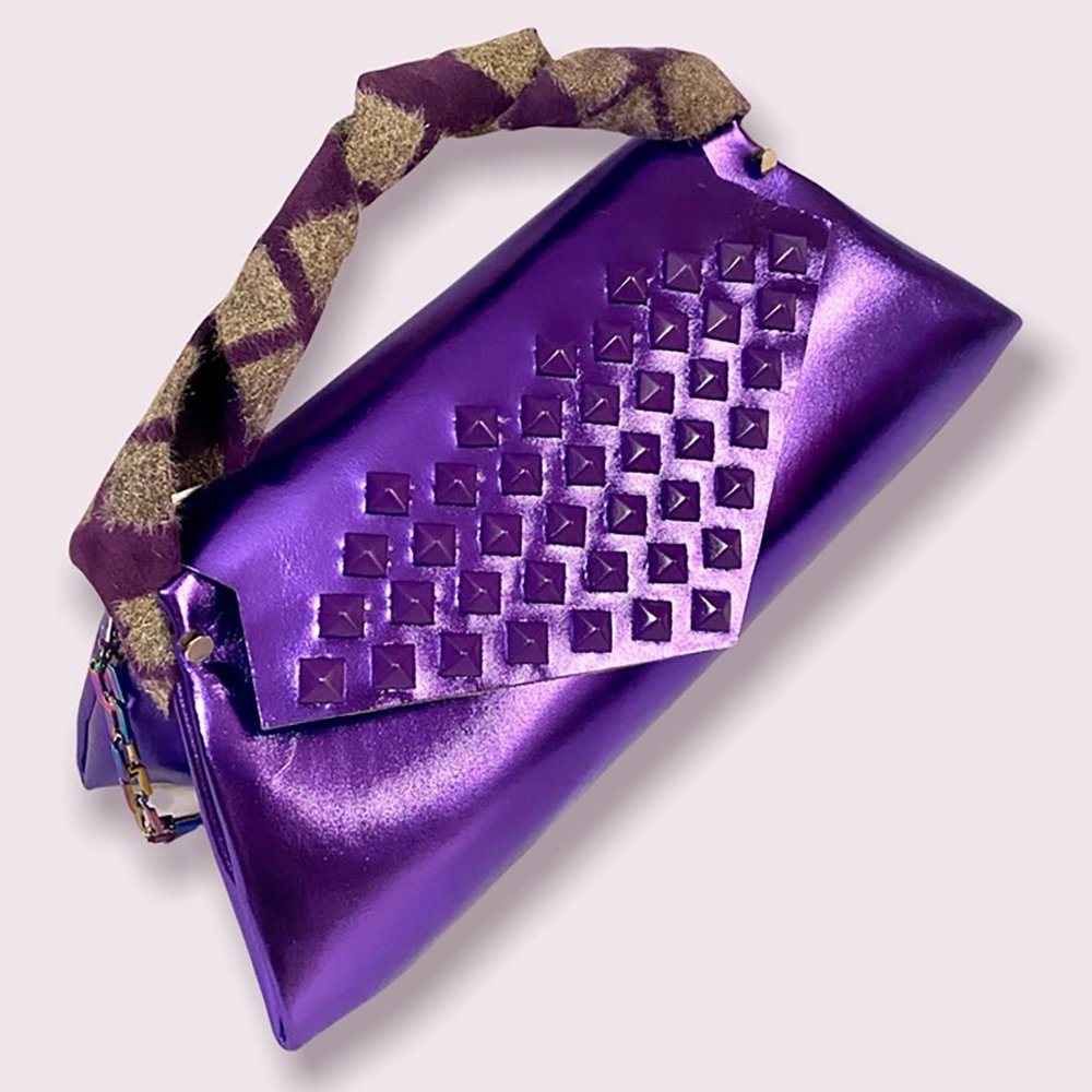 Metallic purple bag